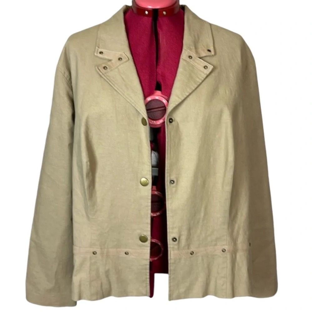 Melrose  fitted lined linen blend suit jacket